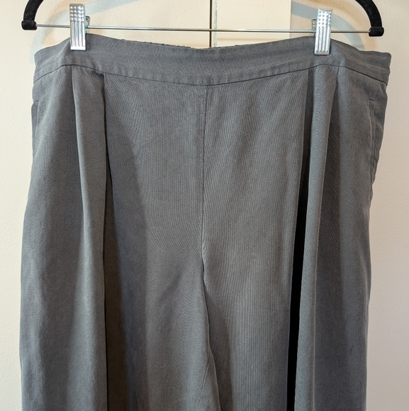 Eileen Fisher gray wide leg cropped pants gray sz XL - Picture 3 of 7